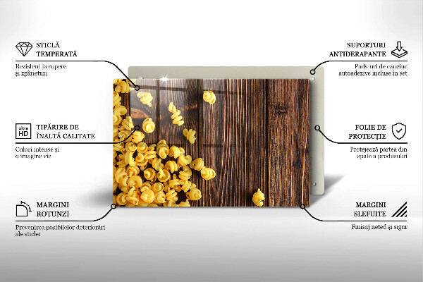 Tűzhelyvédő Tészta az asztalon
