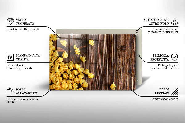 Tűzhelyvédő Tészta az asztalon