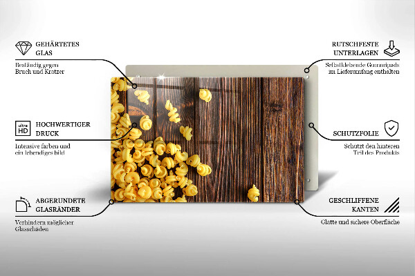 Tűzhelyvédő Tészta az asztalon