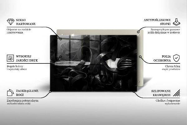 Tűzhelyvédő Fekete Tagliatelle tészta