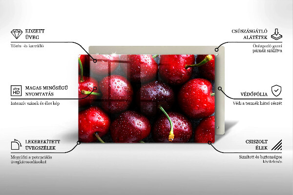 Tűzhelyvédő Közeli kép a cseresznye