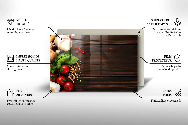 Tűzhelyvédő Zöldségek az asztalon