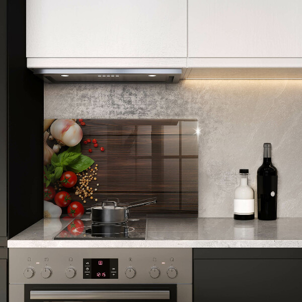 Tűzhelyvédő Zöldségek az asztalon