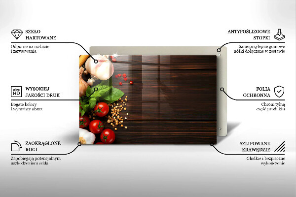 Tűzhelyvédő Zöldségek az asztalon
