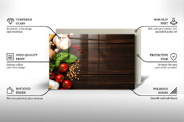 Tűzhelyvédő Zöldségek az asztalon