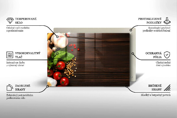 Tűzhelyvédő Zöldségek az asztalon