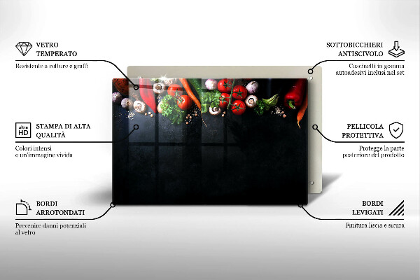 Tűzhelyvédő Színes zöldségek