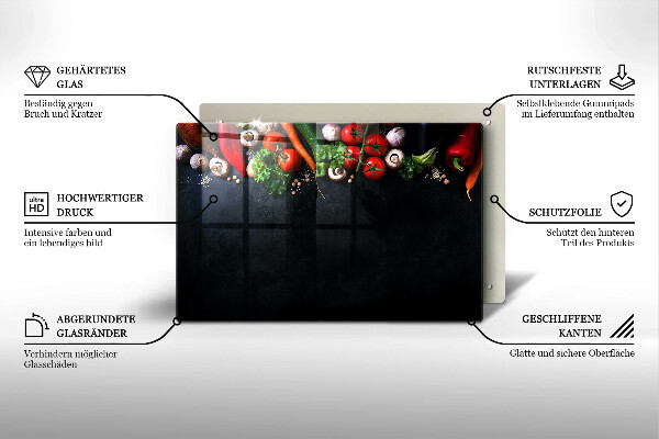Tűzhelyvédő Színes zöldségek