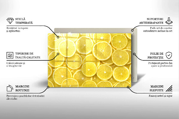 Főzőlap védő üveglap Citrom gyümölcs