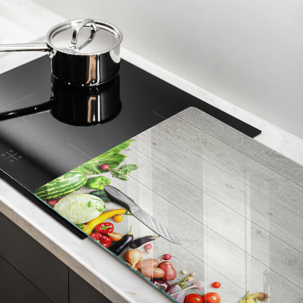 Főzőlap védő üveglap Zöldségek a borítókon