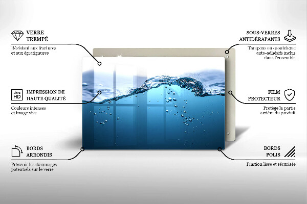 Tűzhelyvédő üveglap Nyílt víz