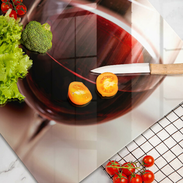 Tűzhelyvédő üveglap Egy pohár vörösbor