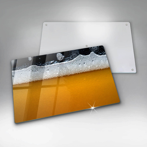 Tűzhelyvédő üveglap Igyál sörhabot