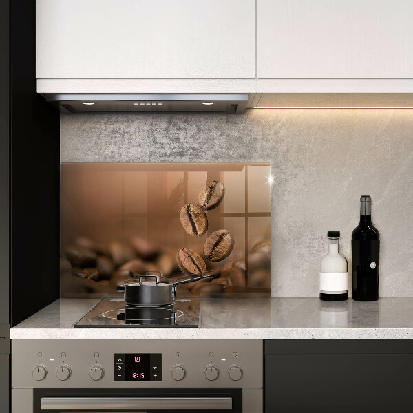 Tűzhelyvédő üveglap Kávébab