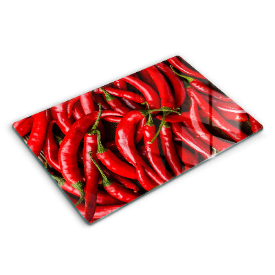 Tűzhelyvédő üveglap Csípős chili paprika