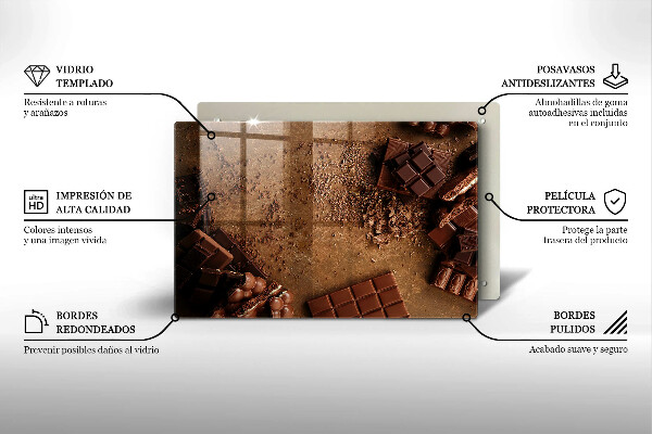 Tűzhelyvédő üveglap Csokoládé édességek