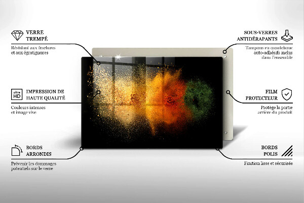 Tűzhelyvédő üveglap Színes fűszerek
