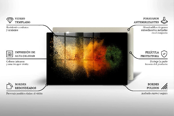 Tűzhelyvédő üveglap Színes fűszerek