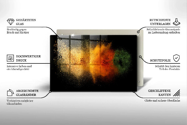 Tűzhelyvédő üveglap Színes fűszerek