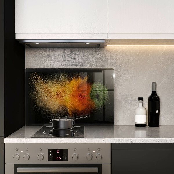 Tűzhelyvédő üveglap Színes fűszerek