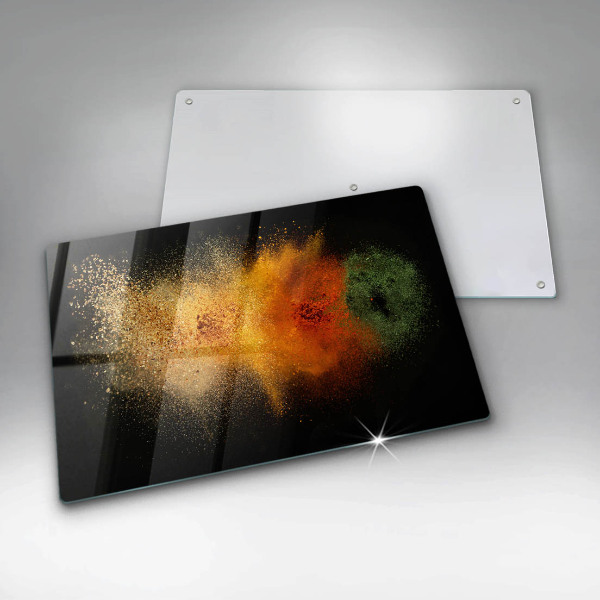 Tűzhelyvédő üveglap Színes fűszerek