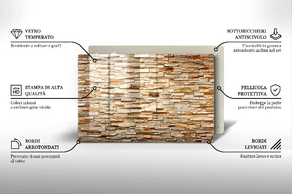 Tűzhelyvédő üveglap Díszítő kövek textúrája