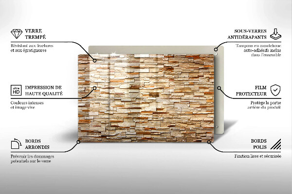 Tűzhelyvédő üveglap Díszítő kövek textúrája