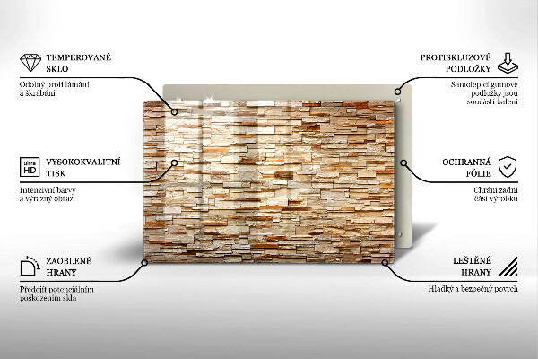 Tűzhelyvédő üveglap Díszítő kövek textúrája