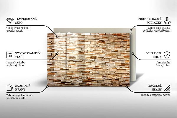 Tűzhelyvédő üveglap Díszítő kövek textúrája