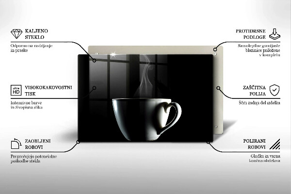 Tűzhelyvédő üveglap Egy csésze tea