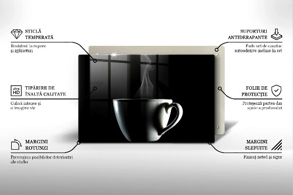 Tűzhelyvédő üveglap Egy csésze tea