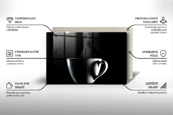 Tűzhelyvédő üveglap Egy csésze tea