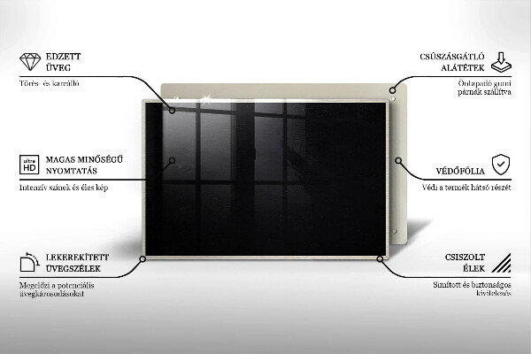 Tűzhelyvédő üveglap Palatábla