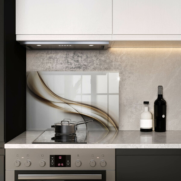 Főzőlap védő üveglap Lágy vonalak absztrakciója