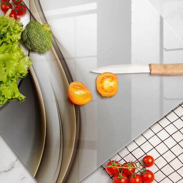 Főzőlap védő üveglap Lágy vonalak absztrakciója