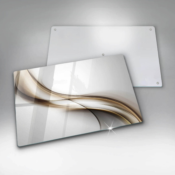 Főzőlap védő üveglap Lágy vonalak absztrakciója