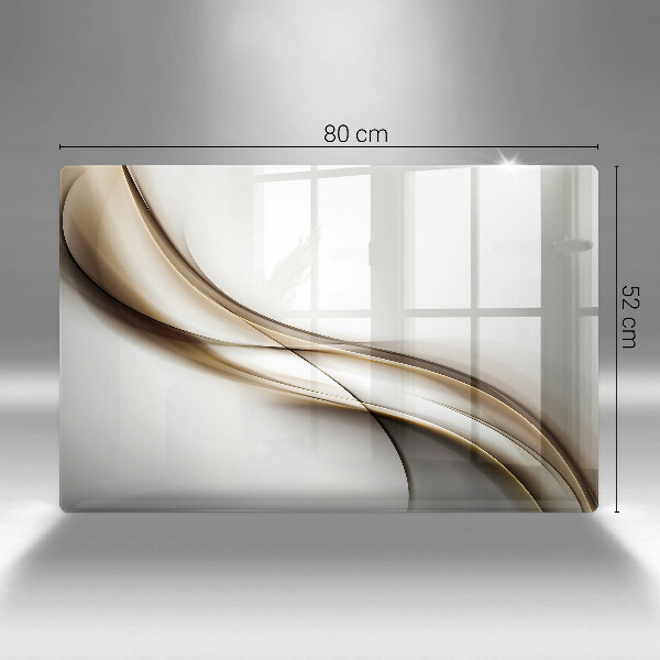 Főzőlap védő üveglap Lágy vonalak absztrakciója