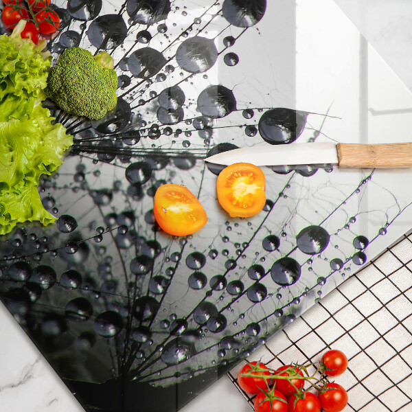 Tűzhelyvédő üveglap Pitypang és harmat