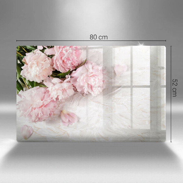 Főzőlap védő üveglap Finom rózsa virágok