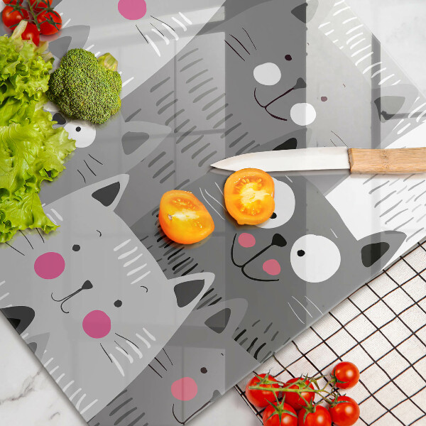 Főzőlap védő üveglap Macskák illusztráció