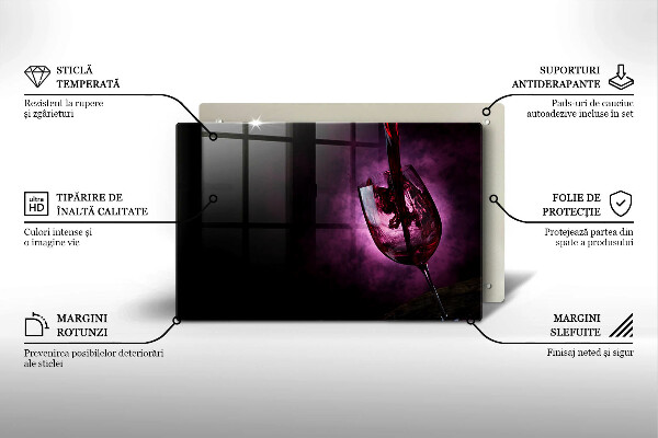 Főzőlap védő üveglap Egy pohár bor