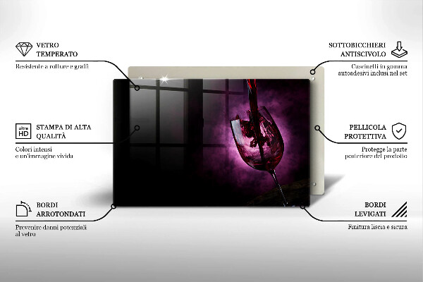 Főzőlap védő üveglap Egy pohár bor