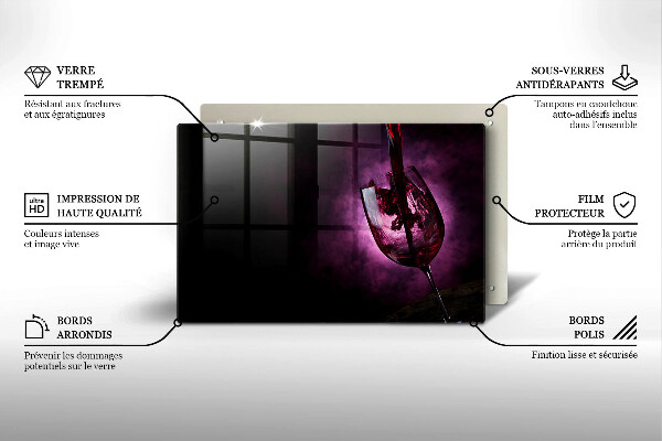 Főzőlap védő üveglap Egy pohár bor