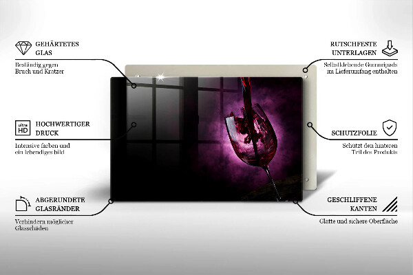 Főzőlap védő üveglap Egy pohár bor