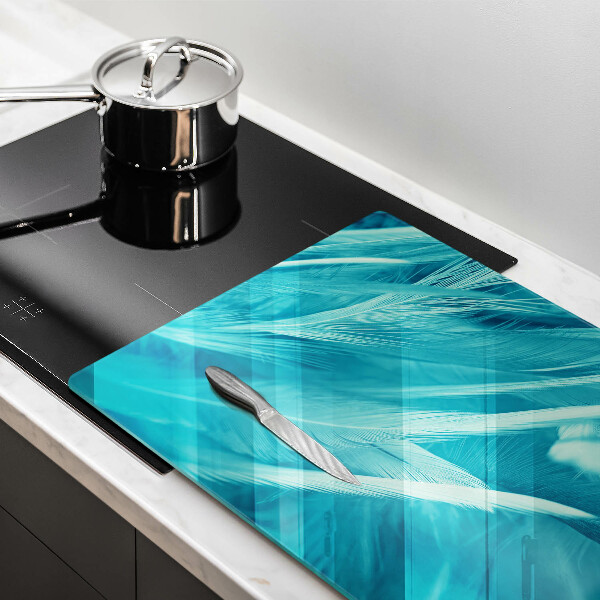 Tűzhelyvédő üveglap Finom tollak