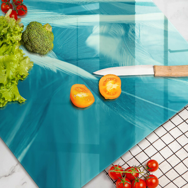 Tűzhelyvédő üveglap Finom tollak