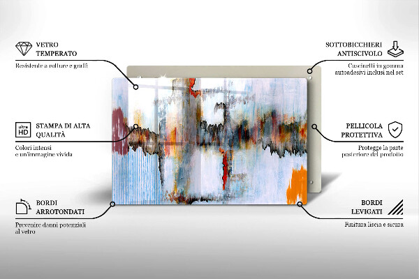 Főzőlap védő üveglap Absztrakciós festékek