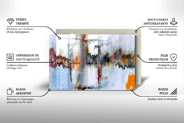 Főzőlap védő üveglap Absztrakciós festékek