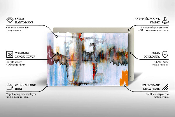 Főzőlap védő üveglap Absztrakciós festékek