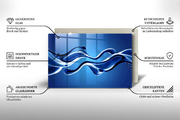 Tűzhelyvédő üveglap Folyadék absztrakció